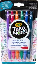 Crayola 6st. Take Note Afwasbare gelpennen