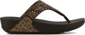 FitFlop Lulu Glitter Thongs slippers bruin - Maat 39