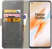 Rosso Element OnePlus 8 Pro Hoesje Book Cover Grijs