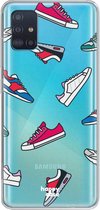 HappyCase Samsung Galaxy A51 Hoesje Flexibel TPU Sneaker Print