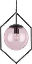 Leitmotiv - Diamond Framed - Hanglamp - Glas, ijzer - 20x42x25cm - Roze
