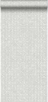 ESTAhome behang geometrische vormen taupe - 148349 - 53 x 1005 cm