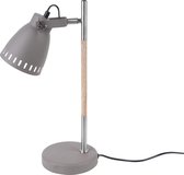 Leitmotiv - Mingle W. Wood - Tafellamp - Ijzer - 24,5x45cm - Grijs