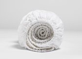 Yumeko hoeslaken washed linnen pure white - 180x210 cm