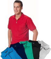 Poloshirt met ritssluiting grijs maat XL