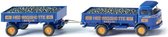 Wiking Miniatuurvrachtwagen Mb Lp 321 Flatbed Combi 1:87 Blauw