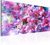 Schilderijen Op Canvas - Schilderij - Lilac Flowers 60x30 - Artgeist Schilderij