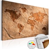 Schilderijen Op Canvas - Afbeelding op kurk - Paper Map [Cork Map] 120x80 - Artgeist Schilderij