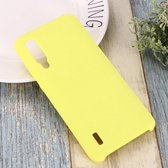 Effen kleur Vloeibare siliconen schokbestendige dekking Case voor Xiaomi Mi CC9e (geel)