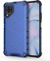 Voor huawei nova 6 se schokbestendige honingraat pc + tpu beschermhoes (blauw)