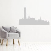 Muursticker Utrecht -  Zilver -  120 x 77 cm  -  woonkamer  steden  alle - Muursticker4Sale