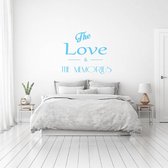Muursticker The Love & The Memories - Lichtblauw - 60 x 52 cm - taal - engelse teksten slaapkamer alle