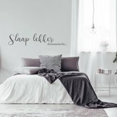 Muursticker Slaap Lekker Droomzacht - Donkergrijs - 120 x 25 cm - slaapkamer