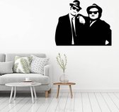 Muursticker Blues Brothers -  Groen -  50 x 40 cm  -  woonkamer  slaapkamer  alle - Muursticker4Sale