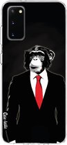 Casetastic Samsung Galaxy S20 4G/5G Hoesje - Softcover Hoesje met Design - Domesticated Monkey Print