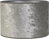 Light & Living Chelsea - Cilinder Lampenkap - Velours Zilver - Ø30x21 cm
