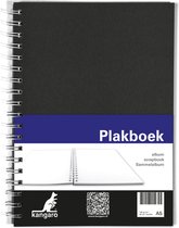 Plakboek Kangaro A5+ 120grs - 40 vel voorkant zwart 25x18cm
