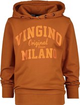 Vingino Logo Hoody Jongens Trui - Rusty Brown - Maat 116