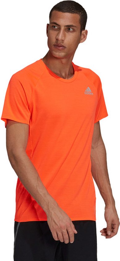 adidas Runner Shirt Heren - sportshirts - rood - Mannen | bol.com