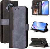 Voor Xiaomi Mi 10T Lite 5G/Redmi Note 9 Pro 5G/Mi 10i Zakelijke stiksels-kleur Horizontale Flip PU lederen tas met houder & kaartsleuven & fotolijst (grijs)