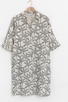 Sissy-Boy - Linnen overhemd jurk met all over palmboom print