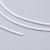 Koord elastiek 1 mm wit, 18 tot 20 meter