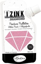 IZINK Diamond glitterverf/pasta - 80 ml, roze