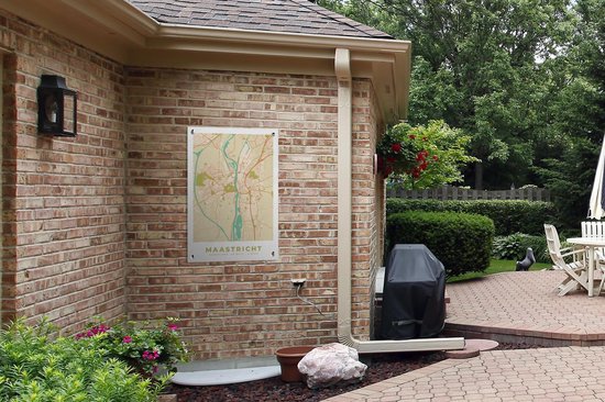 Posters de jardin extérieur Carte - Maastricht - Vintage - 60x90 cm - Toile de jardin - Affiche extérieure