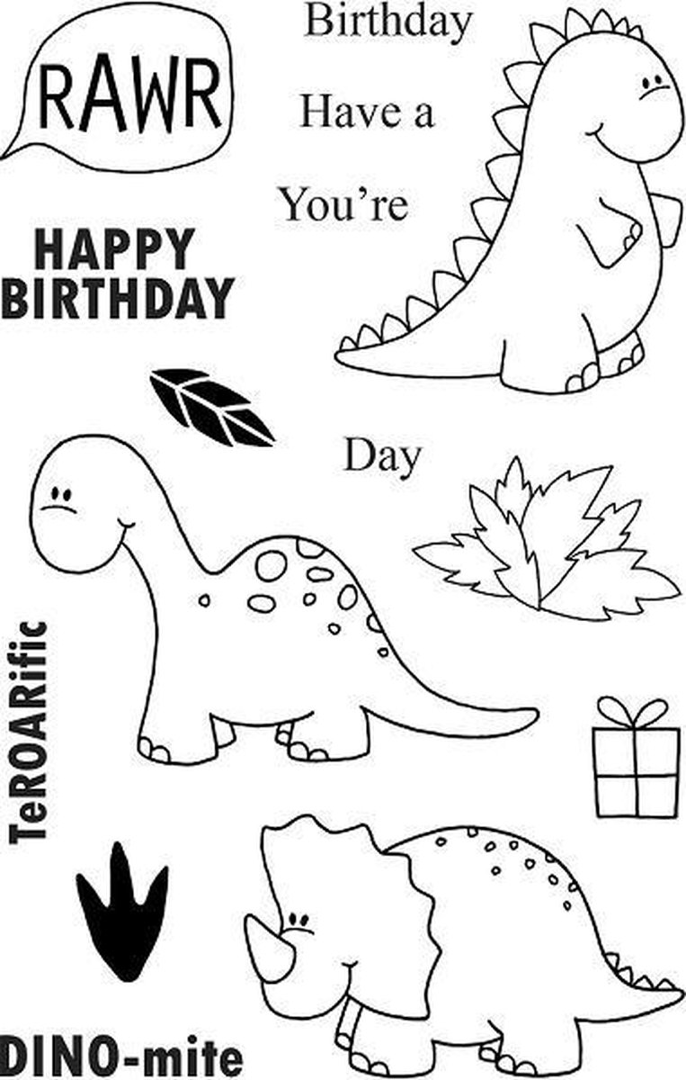 Dino-MITE Clear Stamps (JD012) (DISCONTINUED)
