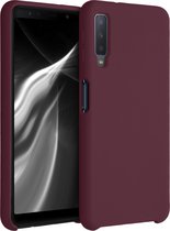 kwmobile telefoonhoesje geschikt voor Samsung Galaxy A7 (2018) - Hoesje met siliconen coating - Smartphone case in wijnrood