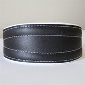Windhonden halsband zwart-wit maat L - Greyhound halsband 36-43cm