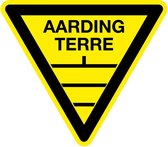 Waarschuwingsbord aarding terre - kunststof 100 mm