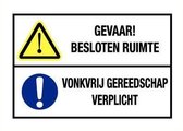 Besloten ruimte en vonkvrij gereedschap bord - kunststof 300 x 450 mm