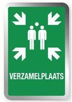 Verzamelplaats bord met tekst - aluminium - 600 x 400 mm - E007