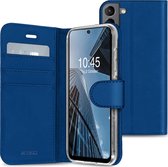 Accezz Wallet Softcase Booktype Samsung Galaxy S21 FE hoesje - Donkerblauw