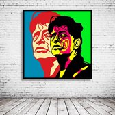 Pop Art Herman Brood Poster in lijst - 90 x 90 cm en 2 cm dik - Fotopapier Mat 180 gr Framed - Popart Wanddecoratie inclusief lijst