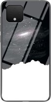 Voor Google Pixel 4 Sterrenhemel Geschilderd Gehard Glas TPU Schokbestendige Beschermhoes (Kosmische Sterrenhemel)