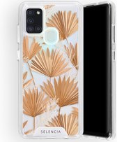 Selencia Zarya Fashion Extra Beschermende Backcover Samsung Galaxy A21s - Palm Leaves