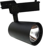 LED Railspot 30W 80 ° SMD Eenfase ZWART - Warm wit licht