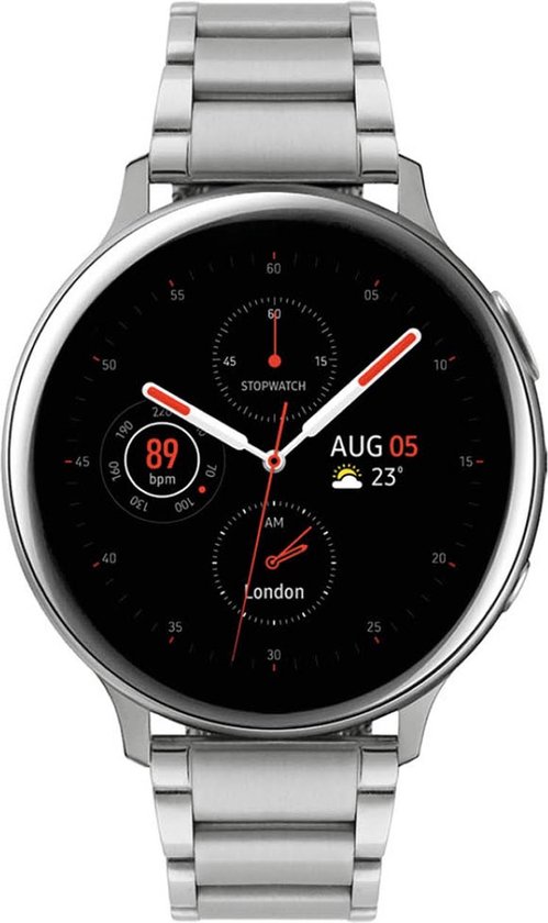 Samsung Galaxy Watch Active2 - Acier - Bracelet à maillons - 44 mm - Édition spéciale - Argent