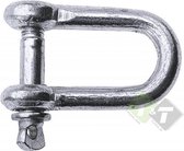 D-sluiting met borstbout, D-sluiter, 13 mm
