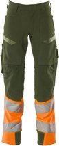 Pantalon Mascot Accelerate Safe Avec Poches Genouillères 19159 - Homme - Vert Mousse/ Oranje - 48