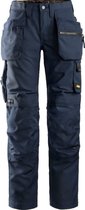 Snickers AllroundWork Dames Werkbroek+ Holsterzakken 6701 - Vrouwen - Navy/Zwart - 52