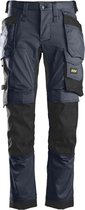 Pantalon de travail extensible Snickers avec poches holster Blauw foncé / noir Taille 052