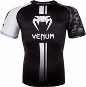 Venum Logos Rashguards S/S Zwart Wit maat S