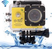 SJ7000 Full HD 1080P 2.0 inch LCD scherm Novatek 96655 WiFi Sport Camcorder camera met onderwaterbehuizing, 170 graden HD groothoeklens, 30 m waterdicht (geel)