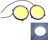 2 STUKS DC 12V 10W 6000K circulaire auto DRL dagrijverlichting Lamp (wit licht)