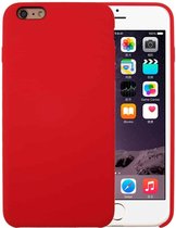 Voor iphone 6 plus & 6s plus pure kleur vloeibare siliconen + pc beschermende achterkant van de behuizing (rood)