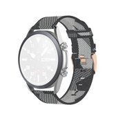 Voor Galaxy Watch 3 41 mm geweven nylon getextureerde band, maat: gratis maat 20 mm (grijs)