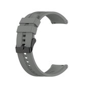 Voor Huawei Watch GT 2 46mm siliconen vervangende polsband horlogeband met zwarte gesp (grijs)